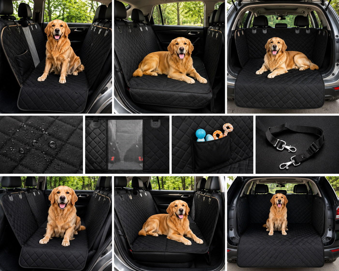 Hard Bottom Dog Car Seat Cover